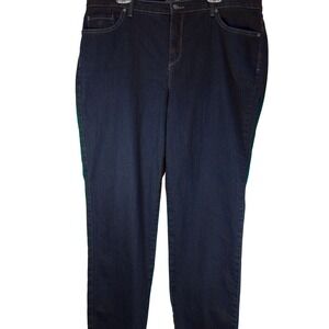 Gloria Vanderbilt Amanda Straight Leg Jeans Women's Plus 18W Dark Blue Slimming